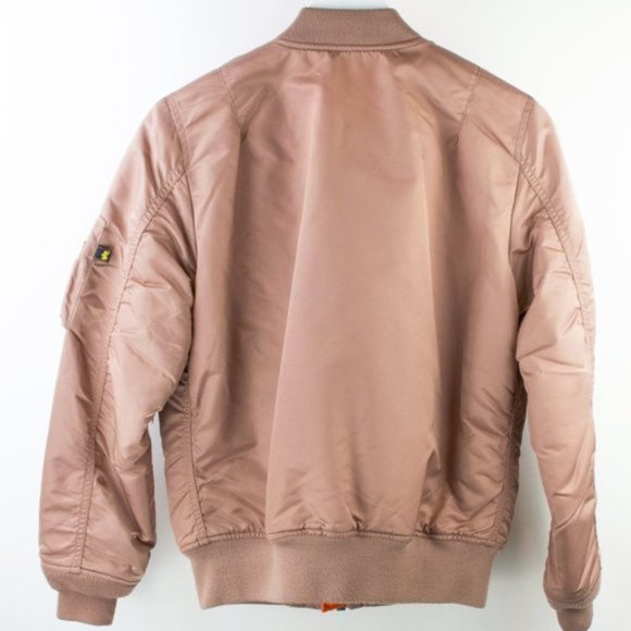 Alpha Industries Mauve Reversible MA-1 Bomber Flight Jacket - Picture 3 of 6